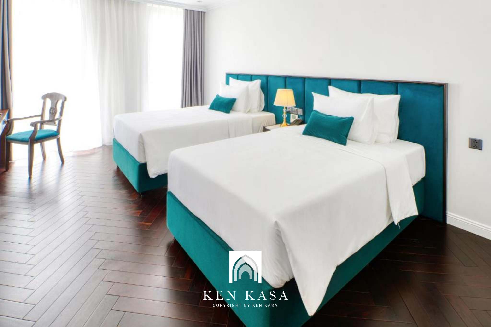 Phòng deluxe với hai giường đơn  tại The Almin Hotel 